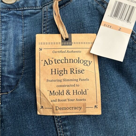 Democracy Ab technology high rise slimming panel Blue Denim Jeans - Picture 4 of 6